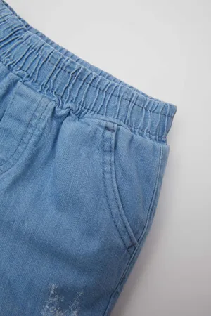 DeFacto Baby Boy Label Printed Jean Shorts