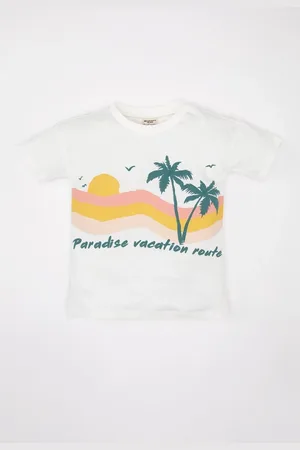 DeFacto Baby Boy Crew Neck Printed Short Sleeve T-Shirt