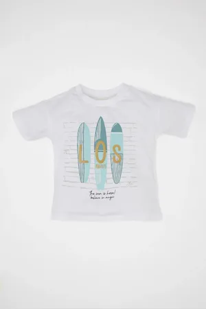 DeFacto Baby Boy Crew Neck Printed Short Sleeve T-Shirt