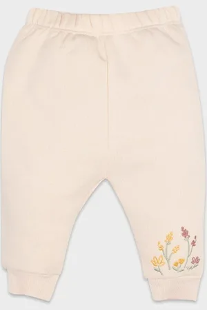 DeFacto Baby Girl Floral Elastic Waist Leg Sweatpants