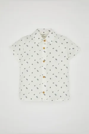 DeFacto Baby Boy Flame Poplin Patterned Short Sleeve Shirt