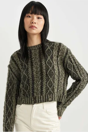 DeFacto Regular Fit Crew Neck Knitwear Sweater