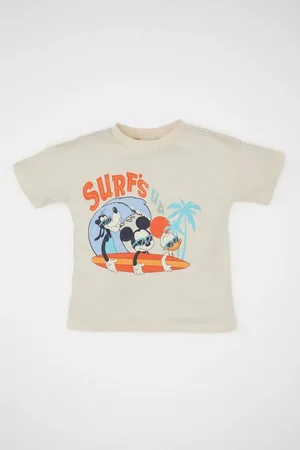 DeFacto Baby Boy Disney Mickey & Minnie Crew Neck Short Sleeve T-Shirt