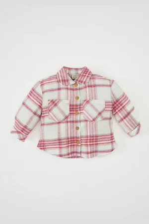 DeFacto Baby Girl Plaid Patterned Flannel Long Sleeve Shirt
