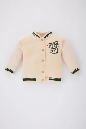 DeFacto Baby Girl Printed Crew Neck Cardigan