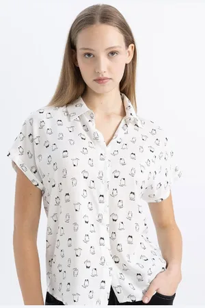DeFacto Cool Patterned Short Sleeve Shirt