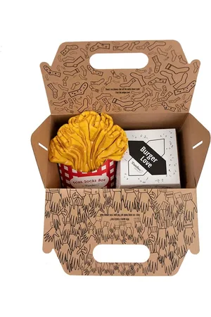 Zooksy Rainbow Socks Takeaway Burger Fries 4 páry