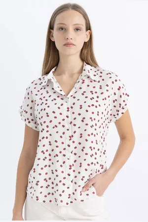 DeFacto Cool Pineapple Patterned Short Sleeve Shirt