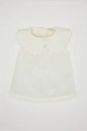DeFacto Baby Girl Big Collar Sleeveless Blouse