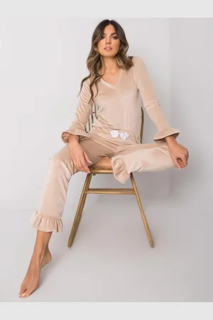 RUE PARIS Pyjamas-RV-PI-7394.23X-beige