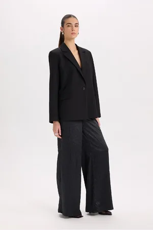 DeFacto Wide Leg Pocket High Waist Wide Leg Long Length Krash Trousers