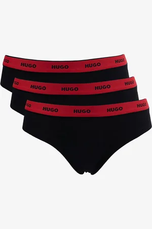 HUGO BOSS 3PACK dámské kalhotky černé