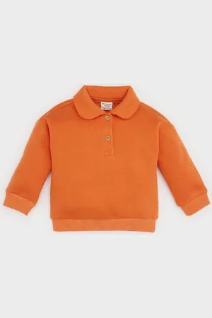 DeFacto Baby Girl Collar Buttoned Soft Feather Inside Sweatshirt