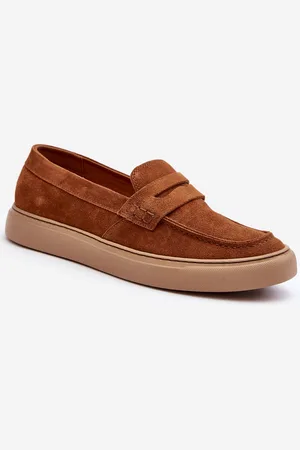 ZaZoo Mužské semišové loafers polobotky 1566 hnědé