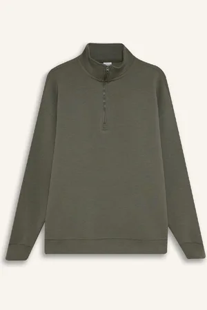 DeFacto Fit Oversize Wide Mold Stand Collar Sportsman Sweatshirt