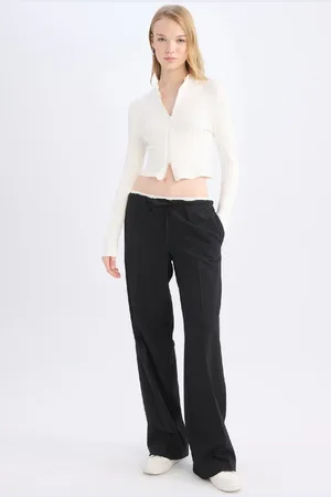 DeFacto Wide Leg Normal Waist Wide Pocket Darted Wide Leg Trousers