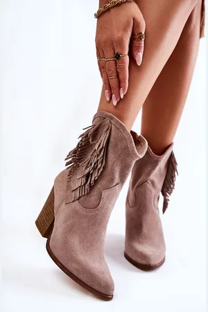 Lewski Shoes Dámské semišové kozačky 2808 / L Cappucino