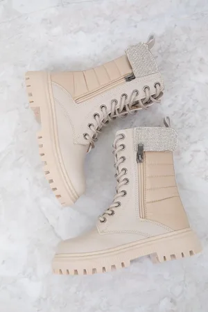 SOHO Beige Kids Boots & Bootie 19901