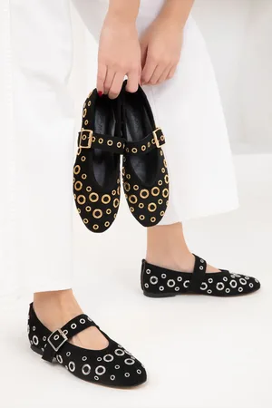 SOHO Black Suede-Gold Women