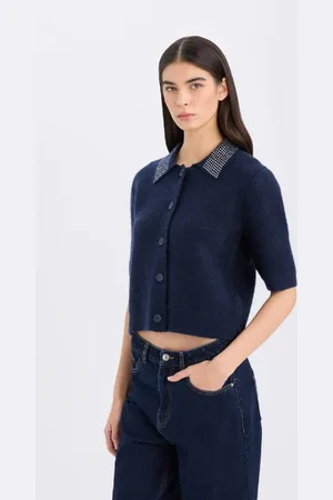 DeFacto Regular Fit Polo Collar Basic Plain Buttoned Knitwear Cardigan