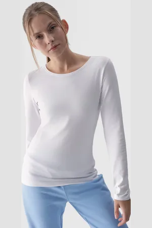 4F Hladké Tričko S Dlouhým Rukávem Longsleeve WMM00TLO