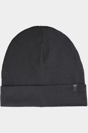 4F Dětská čepice Beanie Černá JWAW24ACAPU448-21S