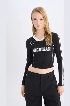 DeFacto Coool Fitted Printed Long Sleeve T-Shirt