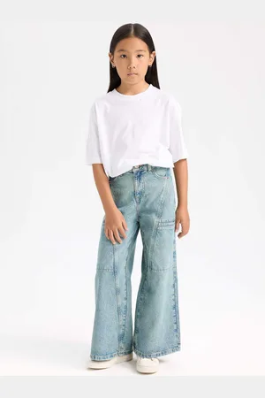 DeFacto Girl Wide Leg Wide Leg Cargo Pocket Jeans