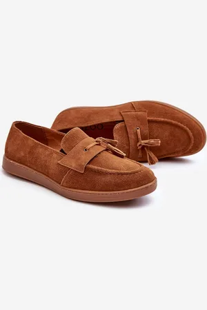 ZaZoo Mužské semišové loafers polobotky 1566 hnědé