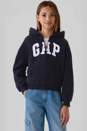 GAP Dětská fleecová oversize mikina s logem - Holky