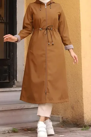 Dewberry 63777 Hooded Women Trenchcoat-TABA