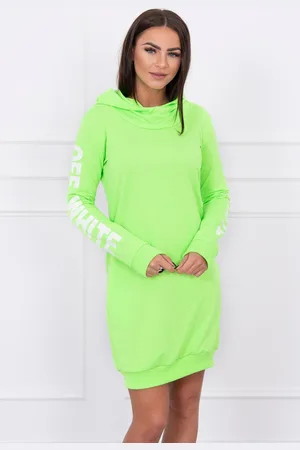 Kesi Šaty off White zelené neonové