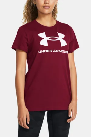 Under Armour Dámské tričko UA Rival Logo SS-RED - Dámské