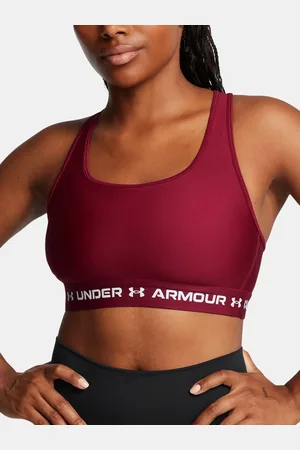 Under Armour Dámská podprsenka Crossback Mid Bra-RED - Dámské