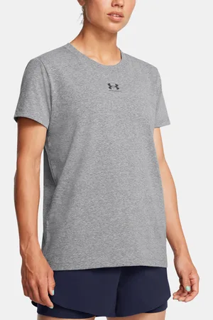 Under Armour Dámské tričko UA Rival Core SS-GRY - Dámské