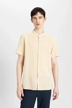 DeFacto Regular Fit Stand Collar Cotton Short Sleeve Shirt C7660ax24sm