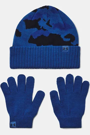 Under Armour Chlapecká čepice B Beanie/Glove Combo-BLU - Kluci