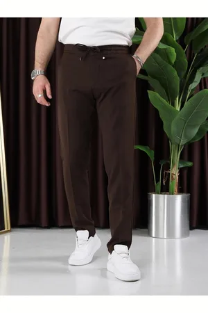 Dewberry 15728 Slim Fit Jogger Mens Trousers-COFFEE