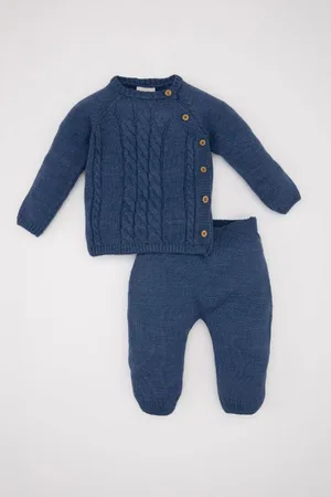 DeFacto Baby Boy Long Sleeve Buttoned Sweater Bottom Set of 2