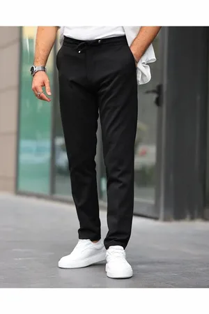 Dewberry 15728 Slim Fit Jogger Mens Trousers-BLACK