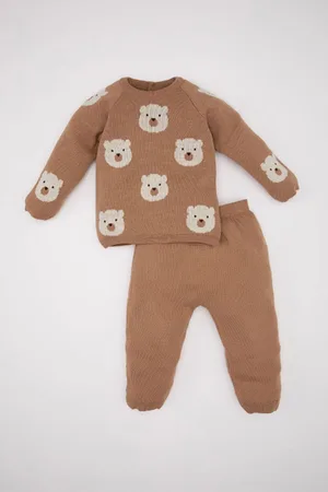 DeFacto Baby Boy Bear Printed Sweater Bottom Set of 2