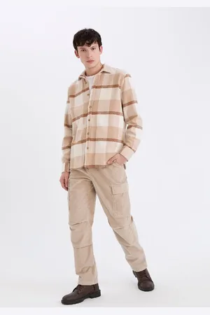 DeFacto Corduroy Trousers Wide Leg Cargo Pocket Straight Leg