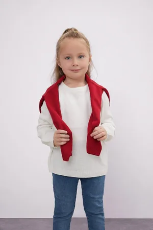DeFacto Baby Girl Crew Neck Basic Plain Knitwear Sweater X8187a224au