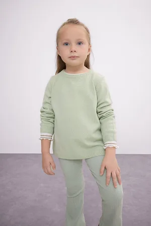 DeFacto Baby Girl Crew Neck Basic Plain Knitwear Sweater