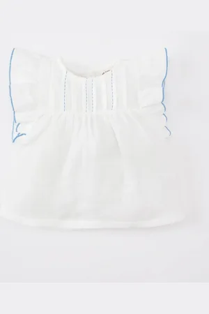 DeFacto Baby Girl Crew Neck Muslin Short Sleeve Shirt