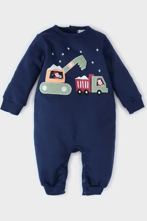 DeFacto Baby Boy Newborn Christmas Themed Long Sleeve Romper D6511A524Wn