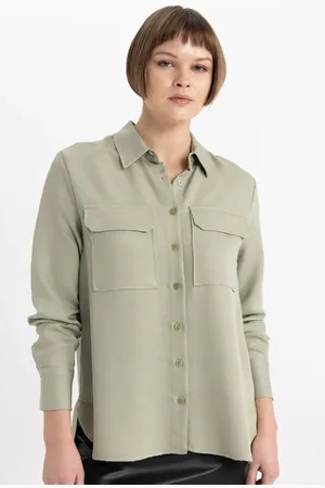 DeFacto Regular Fit Textured Long Sleeve Shirt