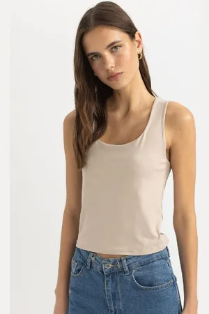 DeFacto Slim Fit U Neck Basic Undershirt
