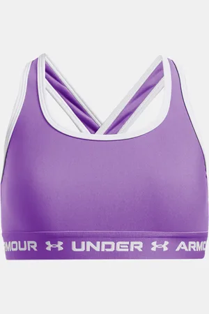 Under Armour Dívčí podprsenka G Crossback Mid Solid-PPL - Holky