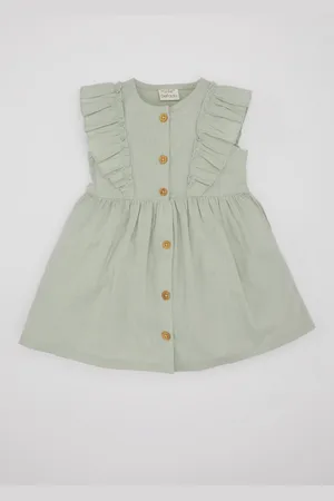 DeFacto Baby Girl Sleeveless Linen Look Dress